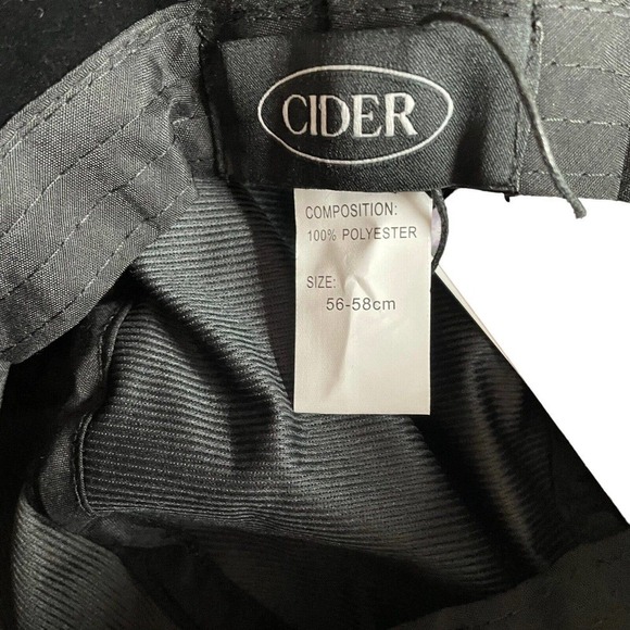 CIDER BUCKET HAT BLACK VELVET SUPER SOFT SIZE 7 1/4 - 7/38 NEW - Picture 3 of 6